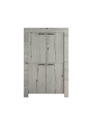 Credenza Mobile Soggiorno 4 Ante in Melaminico 102x43x158cm TFT Neve Rovere Neve-1