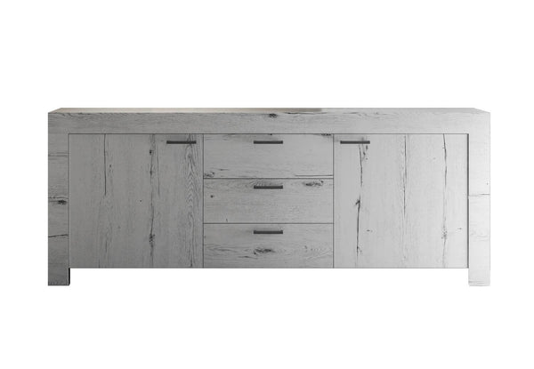 sconto Buffet en mélamine 210x43x86cm TFT Snow Oak Snow