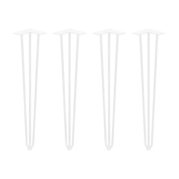 Emuca Steel Lot de 3 Épingles à Cheveux en Acier Peint Blanc pour Table H710 sconto