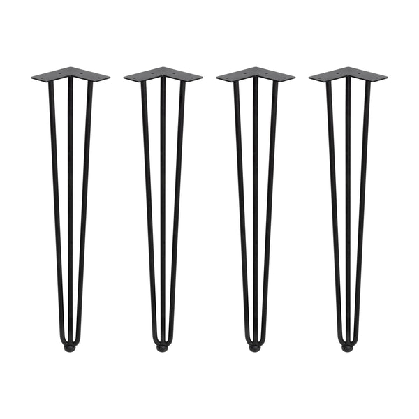 online Emuca Steel Ensemble de 3 épingles à cheveux en acier peint noir pour table H710