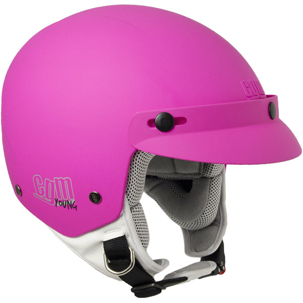 Casque Demi-Jet Enfant avec Visière CGM Cuba 204A Mat Fuchsia sconto