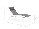 Lettino Chaise Longue da Giardino 65,5x177x105h cm con Cuscino Poggiatesta Krion Bianco -2