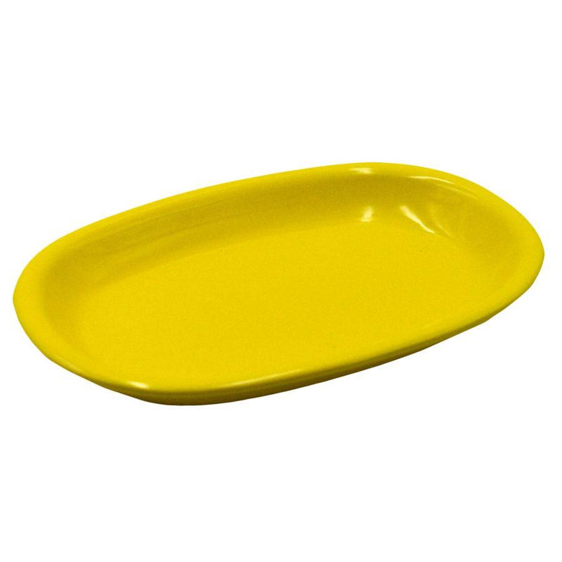 Piatto Ovale 36x25xh4 cm in Gres Porcellanato Romeo Giallo-1