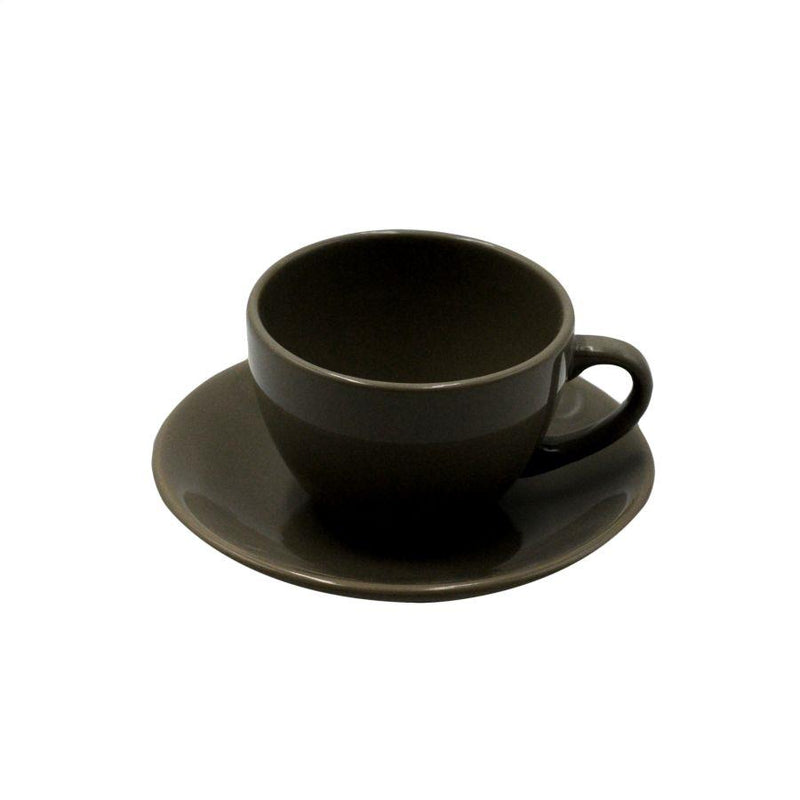 Set 6 Tazzine da Caffè con Piattino 8x7xh5 cm in Gres Porcellanato Romeo Tortora-2