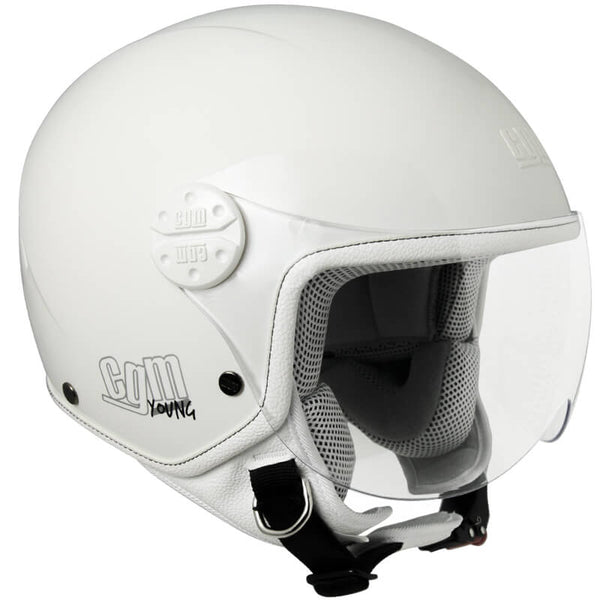 online Casque Demi-Jet Enfant CGM Havana 205A Visière Contour Blanc