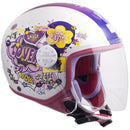 Casco Jet per Bambini Visiera Lunga CGM Comics 206G Fucsia-1