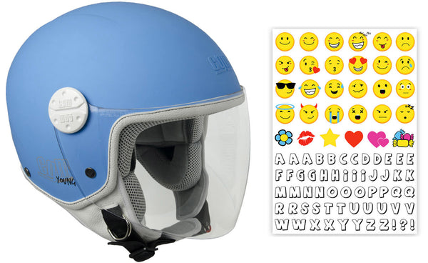 prezzo Casque Demi-Jet Enfant Visière Longue CGM Varadero Smile 206S Bleu Mat