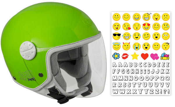 Casque Demi-Jet Enfant CGM Varadero Smile 206S Vert Visière Longue acquista