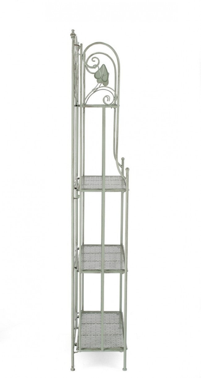 Scaffale 4 Ripiani 59x28x167 cm Harriet in Acciaio Salvia-4