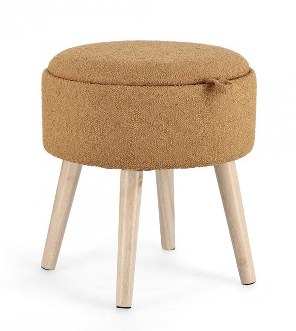 Tabouret de rangement Zoya Ø 39x42,5 cm en Bouclè Terra prezzo