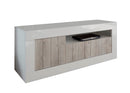 Mobile Porta TV 3 Ante 138x42x56 cm in Legno TFT Lipari Bianco e Pino-1