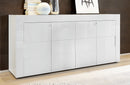 Credenza Mobile da Salotto 4 Porte 181x42x84cm TFT  Build Bianco Lucido-2