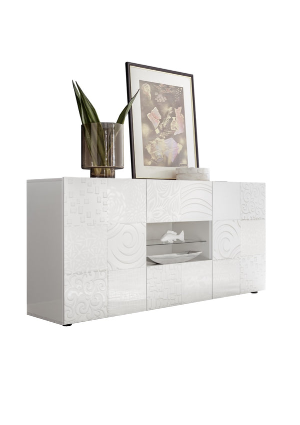 sconto Buffet en mélamine 180x42x84cm TFT Blossom Blanc