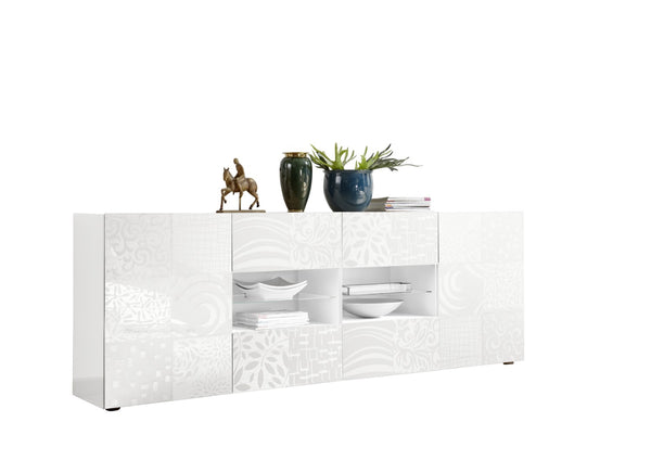 sconto Buffet en mélamine 240x42x84cm TFT Blossom Blanc