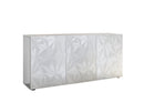 Mobile Buffet 3 Ante 180x42x84 cm in Legno TFT Praga Bianco Lucido-1