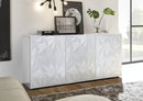 Mobile Buffet 3 Ante 180x42x84 cm in Legno TFT Praga Bianco Lucido-2