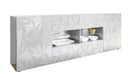 Mobile Buffet 2 Ante 4 Cassetti 240x42x84 cm in Legno TFT Praga Bianco Lucido-1