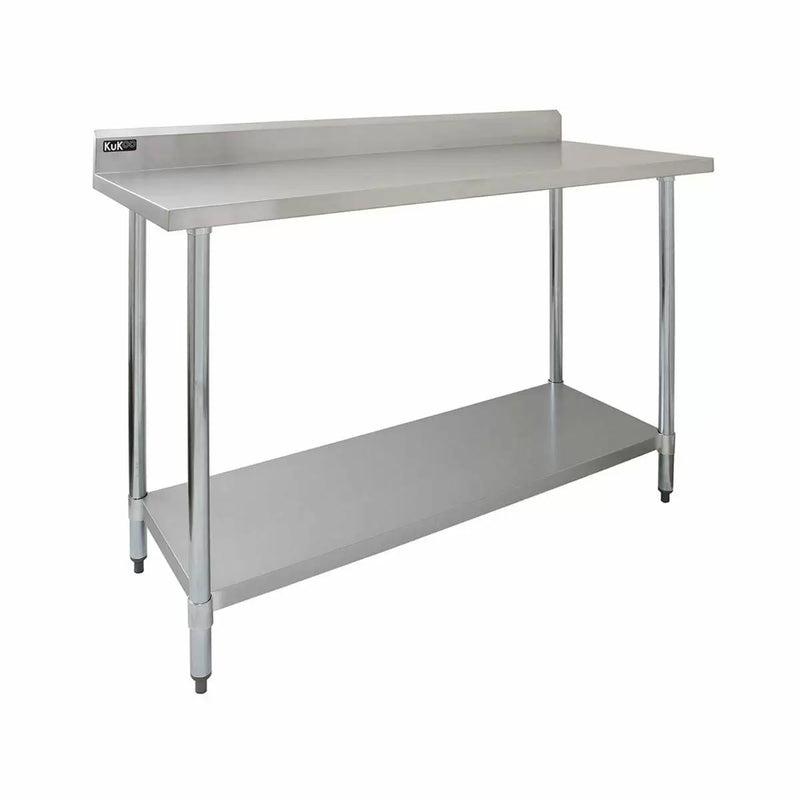 Tavolo da Cucina Professionale 120x60x90 cm per Ristoranti Pizzerie in Acciaio Inox-1