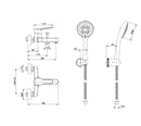 Kit Doccino e Miscelatore per Vasca in Ottone da Parete Bonussi Memphis Cromato-4