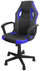 Chaise Gaming 54x62x104/112 cm en Similicuir Noir et Bleu