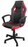 Chaise gamer 54x62x104/112 cm en simili cuir noir et rouge