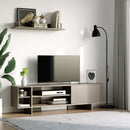 Mobile TV 160x35,6x44 cm con Armadietto e Mensola in Legno Grigio Seconda Scelta-6