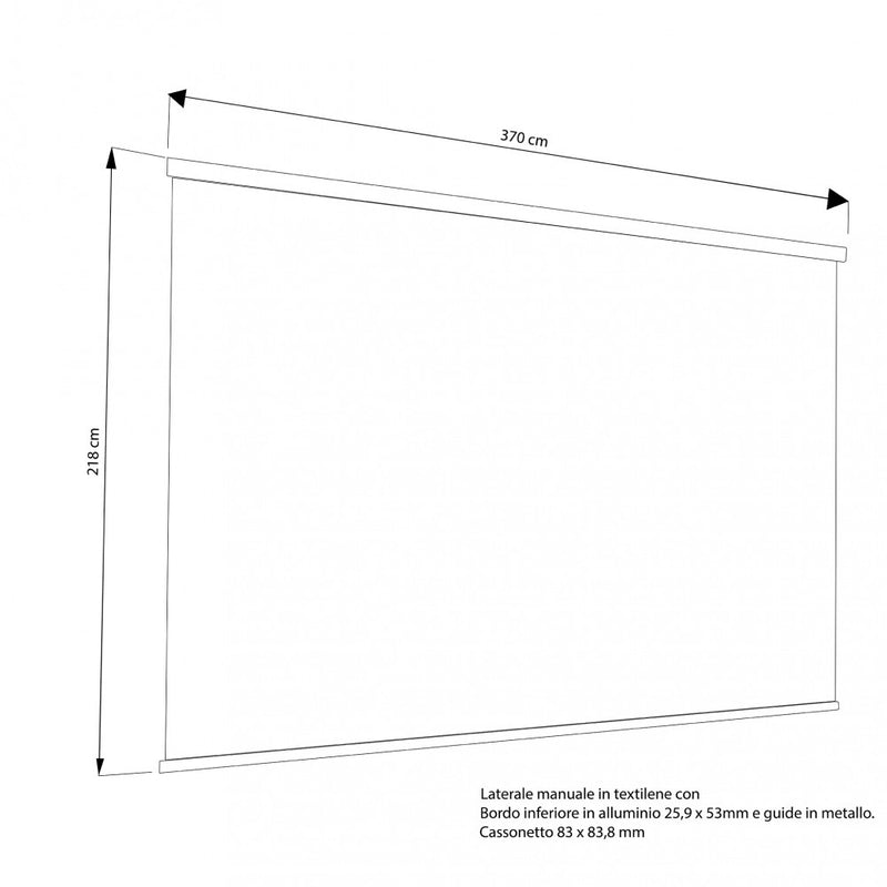 Laterale per Pergola Bioclimatica 4x4 4x4 m in Textilene Bianco-3