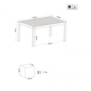 Tavolo Milo 150x90x74 h cm in Alluminio Bianco-7