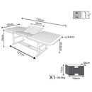 Tavolo Allungabile Rettangolare 150/200x90x74 h cm in Legno di Acacia Marrone-6