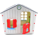 Casetta Gioco per Bambini Village 140x108x115 h cm in Plastica Multicolor-3