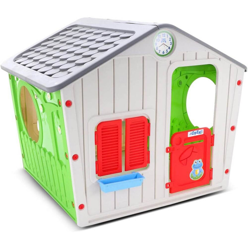 Casetta Gioco per Bambini Village 140x108x115 h cm in Plastica Multicolor-4