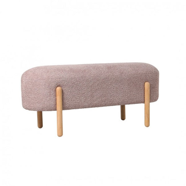 online Banc 108x41,5x48 cm Dalia en Bouclé Rose Antique