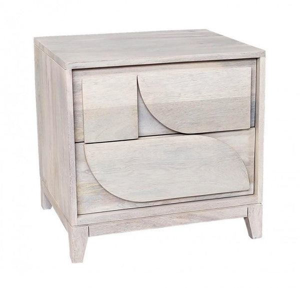 Table de chevet 2 tiroirs 47x40x46 cm Archita en bois sconto