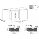 Gazebo Allungabile Tucson 3x3/6 m in Metallo Antracite-6