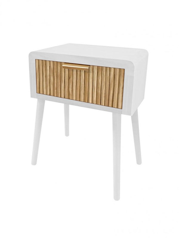 Table de chevet 1 tiroir Charley 40x30x57 cm en bois blanc acquista