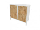 Credenza 1 Anta 4 Cassetti 80x40x82 cm Charley in Legno Bianco-1