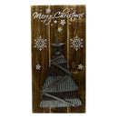 Targhetta merry christmas legno/metallo cm 30x60x2,5-1