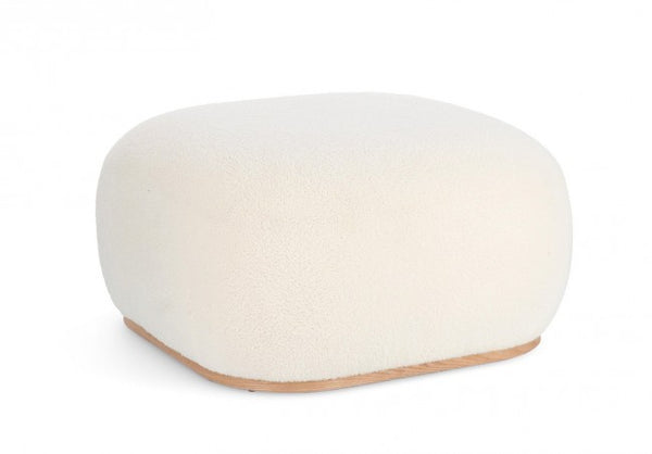 acquista Pouf Ø 68,5x36 cm Cosy Japandi en tissu blanc