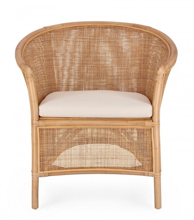 Poltrona Soggiorno 76x65x80 cm Adelfa in Rattan-2