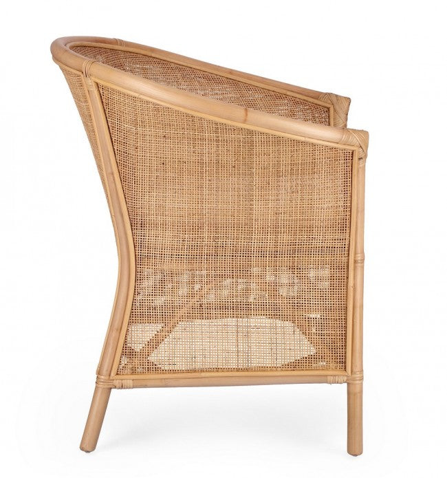 Poltrona Soggiorno 76x65x80 cm Adelfa in Rattan-4