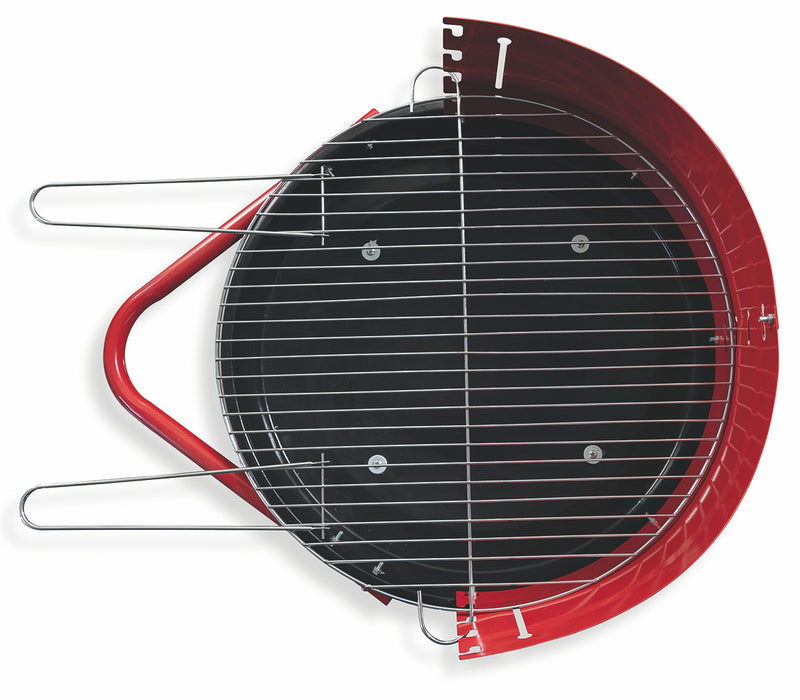 Barbecue a Carbone Carbonella Tondo Ø50 cm con Ruote Soriani Sun-day Rosso-8