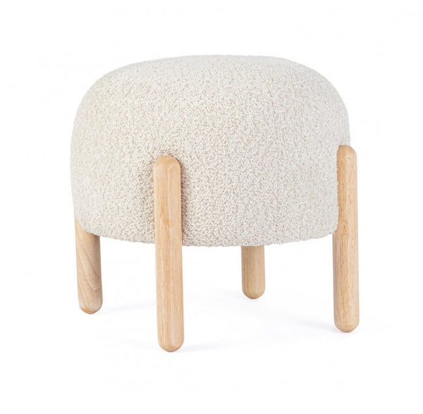 Tabouret Dalia Ø 45x38 cm en Bouclé Naturel online