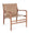 Fauteuil de salon Caroline 70x72x79 cm en cuir taupe