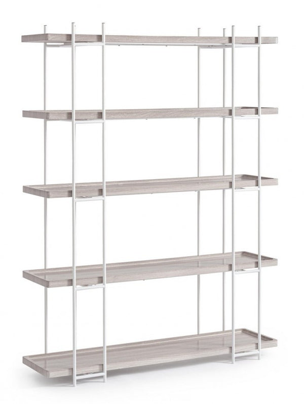 prezzo Libreria 4 Ripiani 120x32x164 cm Laurel in Acciaio