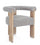 Chaise Agape 70x60x71 cm en Bouclè Naturel/Gris