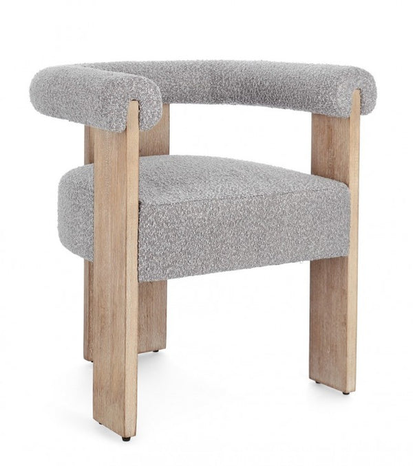 prezzo Chaise Agape 70x60x71 cm en Bouclè Naturel/Gris