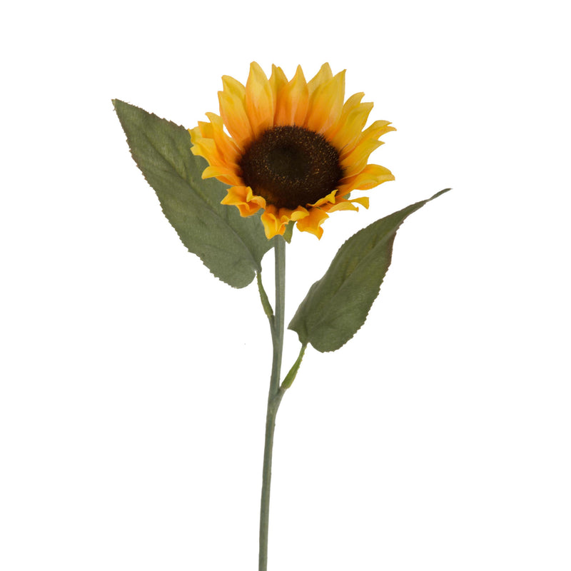 Set 24 Girasoli Artificiali Piccolo Altezza 66 cm Giallo