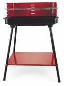 Barbecue a Carbone Carbonella Rettangolare 58x38 cm Soriani Sun-day Rosso-2