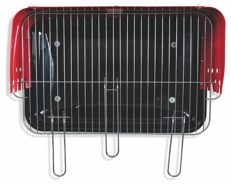 Barbecue a Carbone Carbonella Rettangolare 58x38 cm Soriani Sun-day Rosso-6