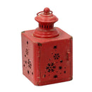 Lanterna metallo rosso albero quadro cm 13x13xh22,5-1